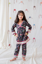 Load image into Gallery viewer, Klingaru Girl Kurti Set - Black Floral ( 6 mo - 2 Years ) ( Last Pieces)