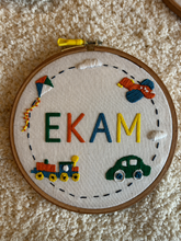 Load image into Gallery viewer, Embroidery loops with Customised Child’s Name