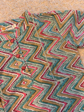 Load image into Gallery viewer, Klingaru  Festive Long Kurta -  Blue with Pink Zig Zag