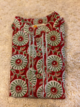 Load image into Gallery viewer, Klingaru  Festive Long Kurta -  Red Green Printed