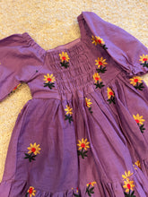 Charger l'image dans la galerie, Klingaru Frock - Lavender Yellow Florals Embroidered
