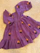 Charger l'image dans la galerie, Klingaru Frock - Lavender Yellow Florals Embroidered
