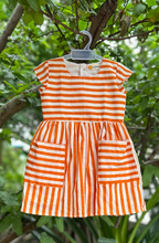 Load image into Gallery viewer, Klingaru Frock - Orange Stripes Frock