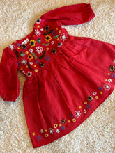Load image into Gallery viewer, Klingaru Frock - Red Garden Frock with Hand Embroidery (PRE ORDER)