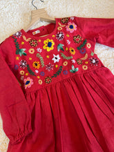 Load image into Gallery viewer, Klingaru Frock - Red Garden Frock with Hand Embroidery (PRE ORDER)