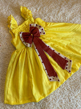 Load image into Gallery viewer, Klingaru Frock - Yellow dress with Applique work- PRE ORDER