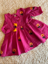 Load image into Gallery viewer, Klingaru Girl Kurta and Dhoti - Pink with Yellow Flowers