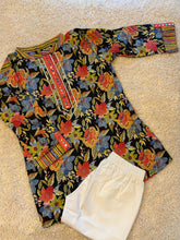 Load image into Gallery viewer, Klingaru Long Kurta -  Black Floral
