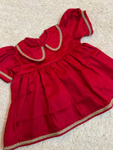 Charger l'image dans la galerie, Klingaru Frock - Red with Lace Detailing