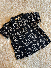 Load image into Gallery viewer, Klingaru Short Kurta- Black Jungle