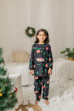 Load image into Gallery viewer, Klingaru Winter Night suit - Black Happy Holidays