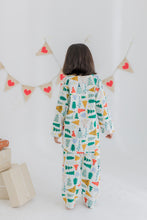 Load image into Gallery viewer, Klingaru Winter Night suit- Multicolour Christmas Trees