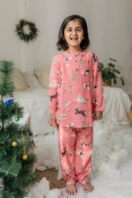 Load image into Gallery viewer, Klingaru Winter Night suit - Pink Christmas Mischief Dogs