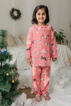 Load image into Gallery viewer, Klingaru Winter Night suit - Pink Christmas Mischief Dogs