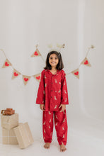 Load image into Gallery viewer, Klingaru Winter Night suit - Red Christmas Dogs
