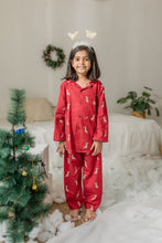 Load image into Gallery viewer, Klingaru Winter Night suit - Red Christmas Dogs