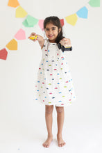 Charger l'image dans la galerie, Klingaru Frock - Multi Colour Cars on White