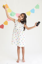 Charger l'image dans la galerie, Klingaru Frock - Multi Colour Cars on White