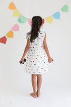 Charger l'image dans la galerie, Klingaru Frock - Multi Colour Cars on White