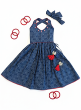 Load image into Gallery viewer, Klingaru Lehanga Choli  -  Indigo Halter Neck