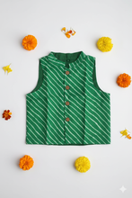 Load image into Gallery viewer, Klingaru Festive Green Kota Jacket