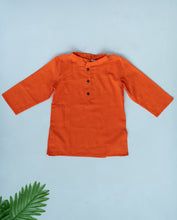 Load image into Gallery viewer, Klingaru Long Kurta - Solid Orange