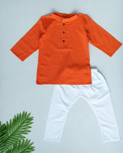Load image into Gallery viewer, Klingaru Long Kurta - Solid Orange