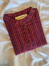 Charger l'image dans la galerie, Klingaru Full Sleeves Short Kurta - South Cotton Green and Maroon