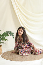 Charger l'image dans la galerie, Klingaru Girls Sharara Set - Beige with Gota Lace Work