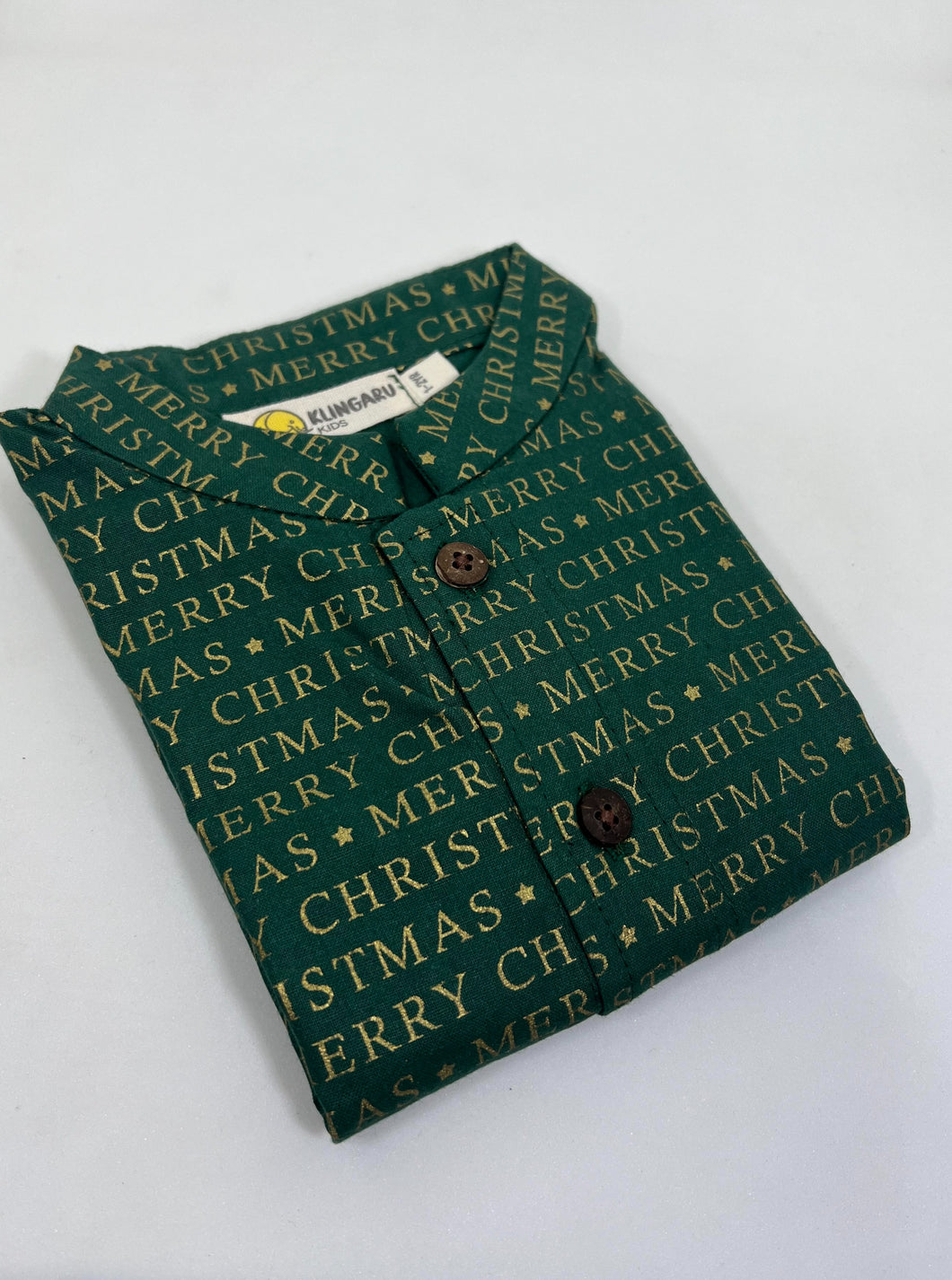 Klingaru Christmas Shirt - Green Merry Christmas ( Last Pieces size-1-2 Years )