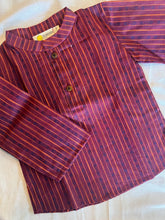 Charger l'image dans la galerie, Klingaru Full Sleeves Short Kurta - South Cotton Green and Maroon