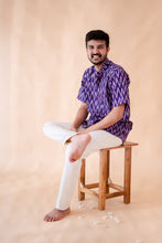 Load image into Gallery viewer, Klingaru Twinning Shirt - Purple Ikat
