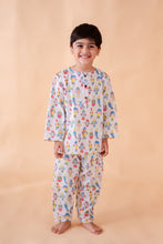 Load image into Gallery viewer, Klingaru Night Suit - Fishes on White