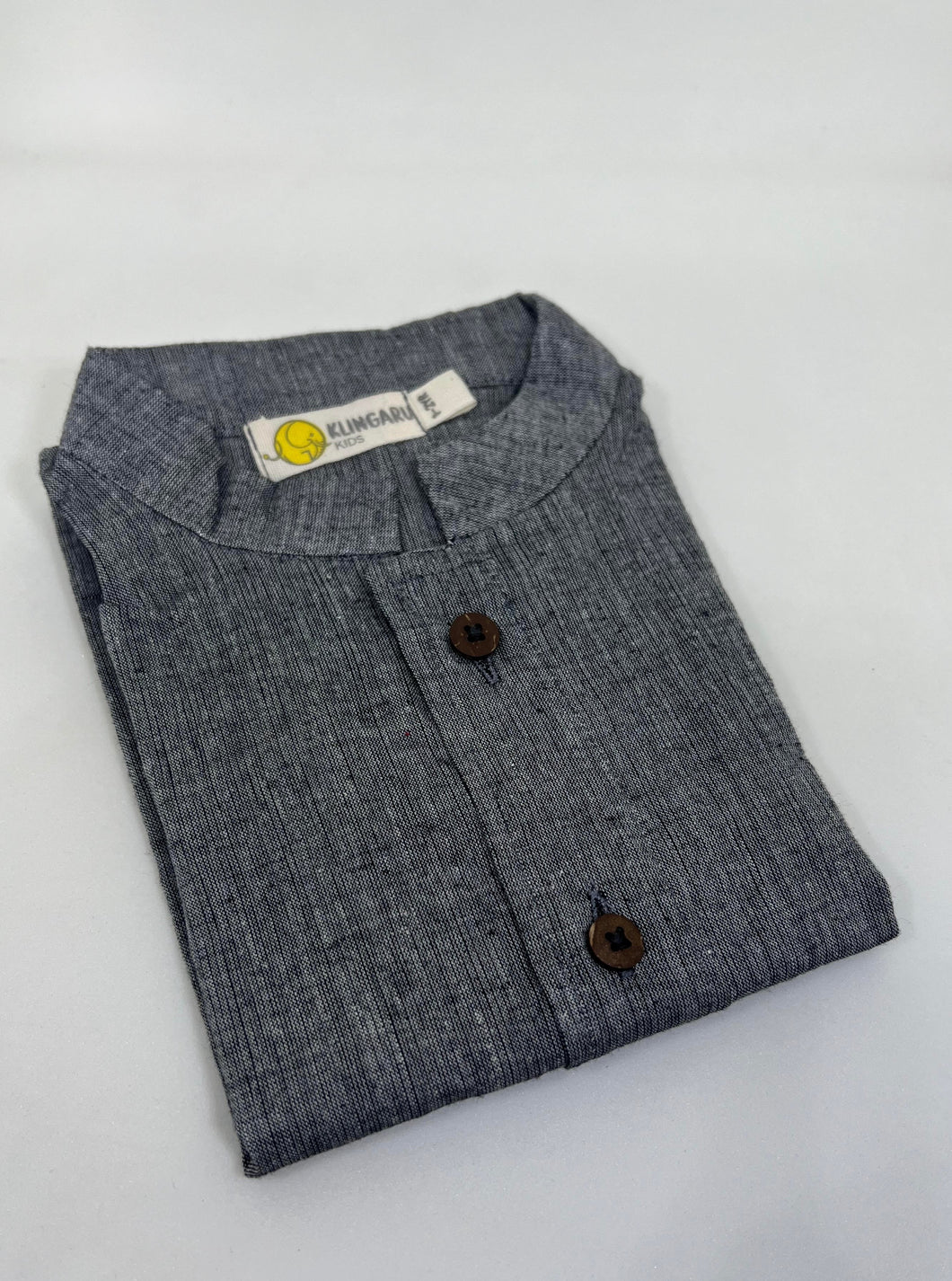 Klingaru Shirt - Grey Self size-2-3 Years last piece