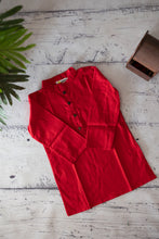 Charger l'image dans la galerie, Klingaru Long Kurta - Solid Red