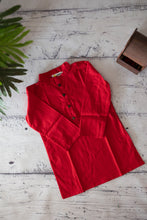 Charger l'image dans la galerie, Klingaru Long Kurta - Solid Red