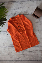 Load image into Gallery viewer, Klingaru Long Kurta - Solid Orange
