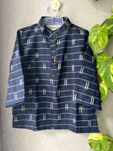 Charger l'image dans la galerie, Klingaru Long Kurta - Blue Ikat       ( Last Piece -size-1 Years )