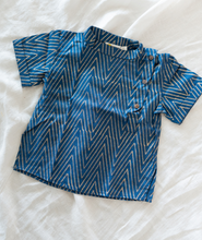 Charger l'image dans la galerie, Klingaru Short Kurta - Festive Blue with Handblock Golden Zig Zag