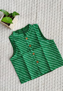 Load image into Gallery viewer, Klingaru Festive Green Kota Jacket