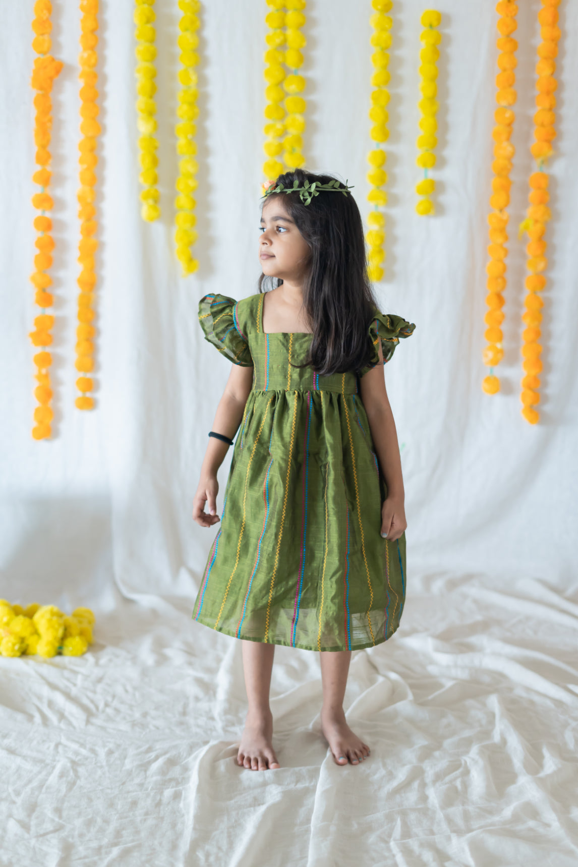 Klingaru Frock Henna Green