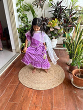Load image into Gallery viewer, Klingaru Lehanga Choli  - Lavender Bandhej with Dupatta
