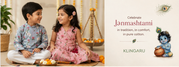 Dress Your Little Krishna and Radha in Comfortable Cotton with Timeless Indian Prints