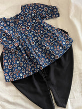Load image into Gallery viewer, Klingaru Girl Dhoti Set - Blue Booti
