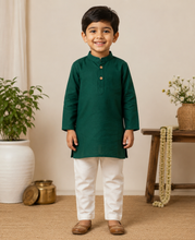 Charger l'image dans la galerie, Cotton kurta pajama set for boys in India 
