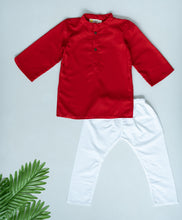 Load image into Gallery viewer, Klingaru Long Kurta - Solid Red
