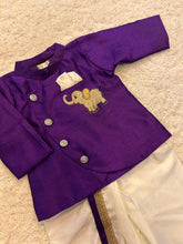 Load image into Gallery viewer, Klingaru Festive Long Kurta Set - Purple Ellie Dhoti Set (PREORDER)
