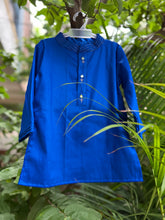 Charger l&#39;image dans la galerie, Klingaru Festive Long Kurta -  Royal Blue with Mirror Work
