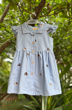 Load image into Gallery viewer, Klingaru Frock - Cute Dogs Denim
