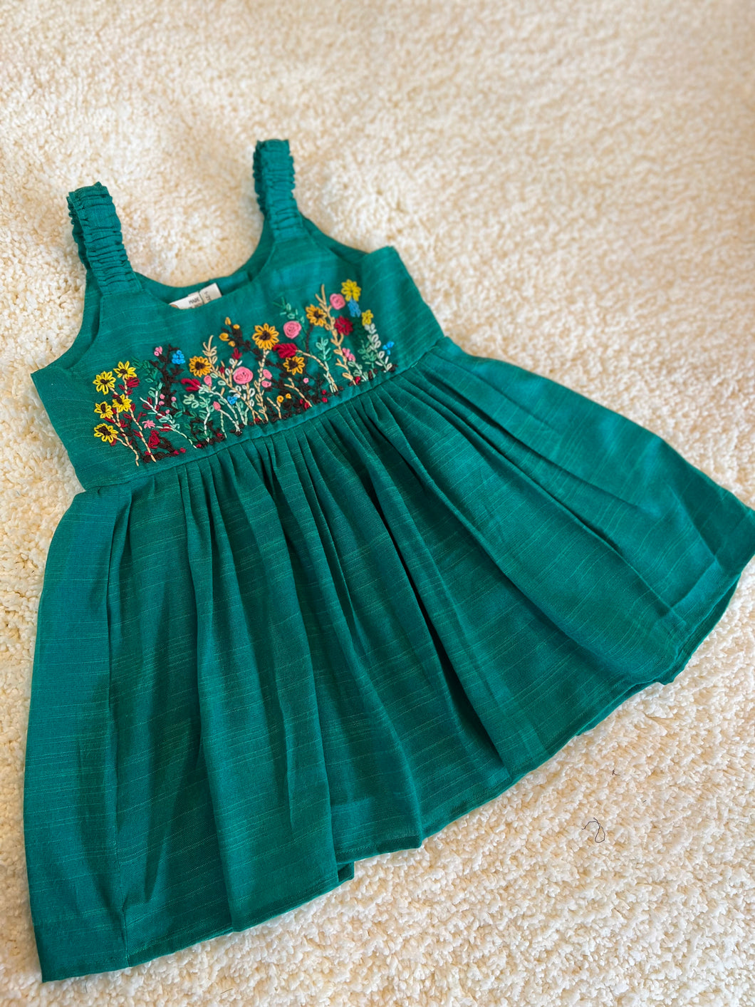 Klingaru Frock - Green Frock with Hand Embroidery (PRE ORDER)